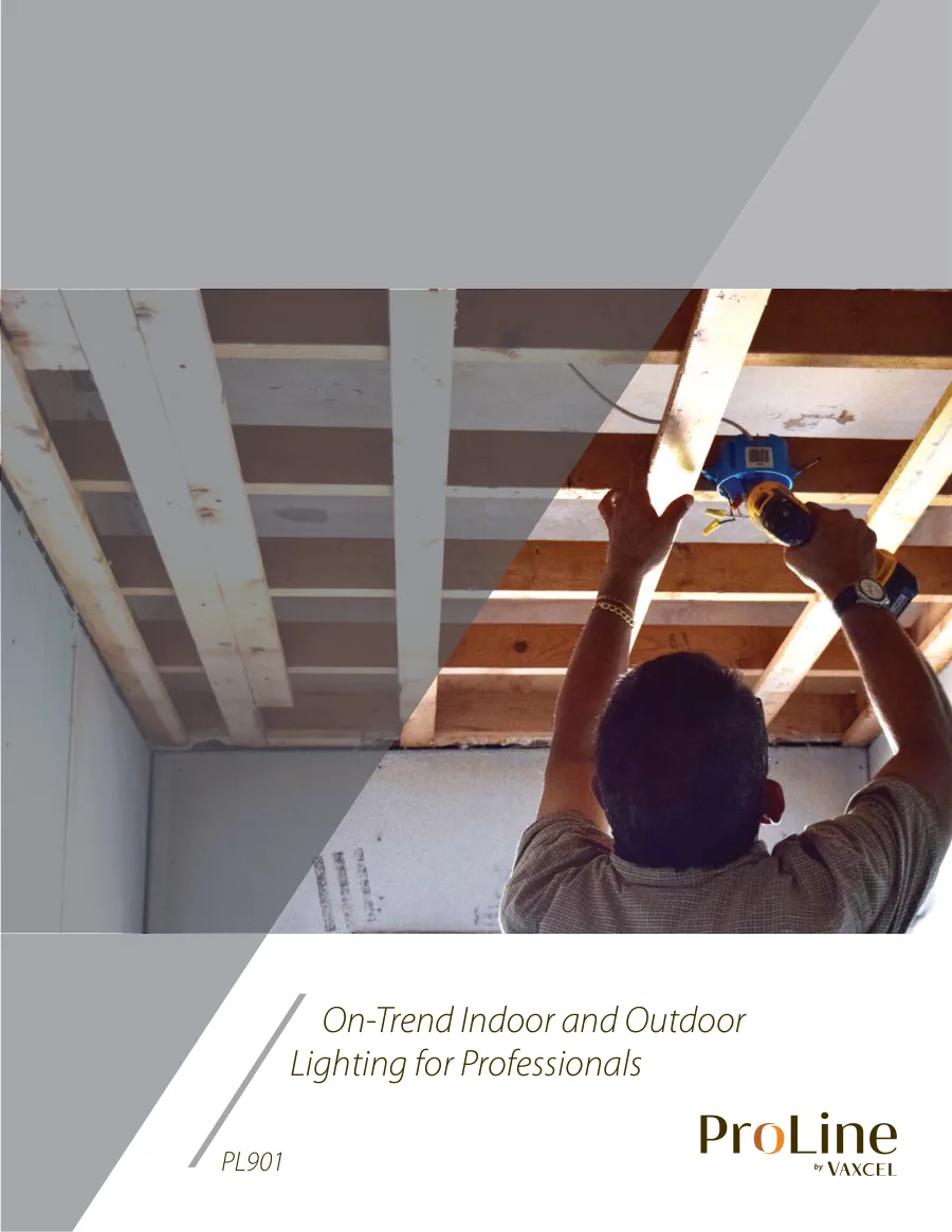 Cover of the Vaxcel Lighting catalog